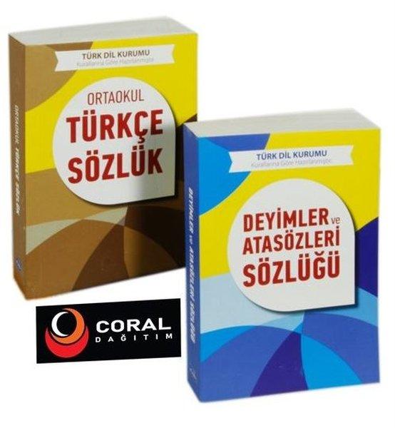 T.D.K. Uyumlu Ortaokul Türkçe Sözlük Deyimler ve Atasözleri Sözlüğü Seti - 2 Kitap Takım | Coral Dağıtım (İnce Kapak) - Resim 1
