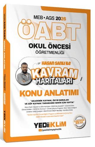 2026 MEB AGS ÖABT Okul Öncesi Öğretmenliği Hasan Sanlı ile Kavram Haritaları Konu Anlatımı | Yediiklim Yayınları (Ciltsiz) - Resim 1