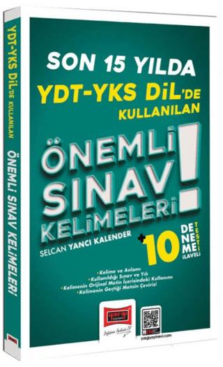 YDT YKS Dilde Son 15 Yılda Kullanılan Önemli Sınav Kelimeleri | Yargı Yayınevi (Ciltsiz) - Resim 1