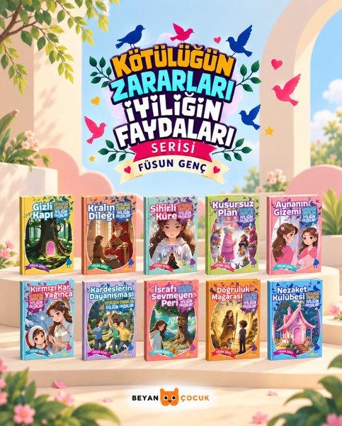 Kötülüğün Zararları İyiliğin Faydaları Seti - 10 Kitap Takım | Beyan Çocuk (İnce Kapak) - Resim 1