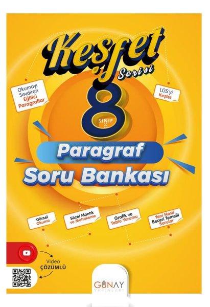 8. Sınıf Keşfet Serisi Paragraf Soru Bankası | Günay Yayıncılık (İnce Kapak) - Resim 1