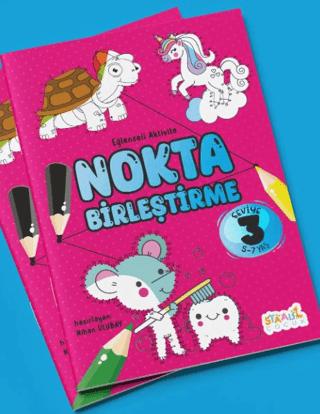 Eğlenceli Aktivite Nokta Birleştirme ‐ Boyama ve Aktivite Kitabı ‐ Seviye 3