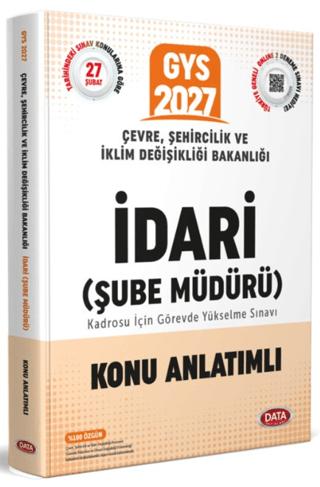 Çevre, Şehircilik ve İklim Değişikliği Bakanlığı İdari (Şube Müdürü) Konu Anlatımlı | Data Yayınları (Ciltsiz) - Resim 1