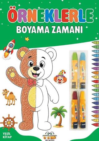 Örneklerle Boyama Zamanı - Yeşil Kitap | 0-6 Yaş Yayınları (Ciltsiz) - Resim 1