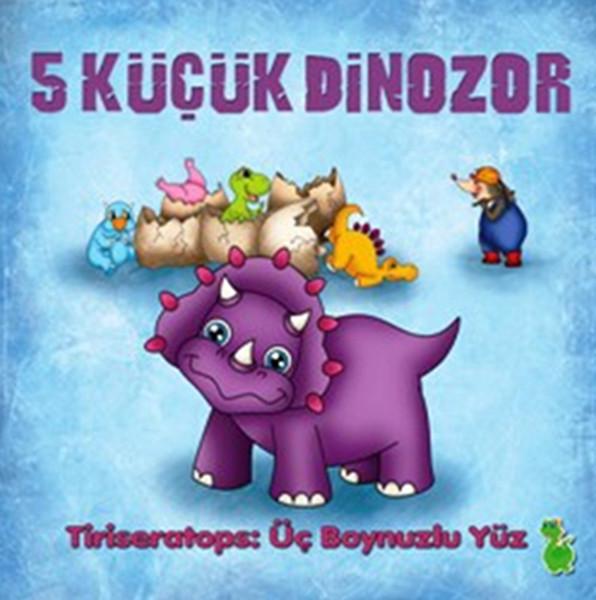 5 Küçük Dinozor - Tiriseratops Üç Boynuzlu Yüz | Yeşil Dinozor (İnce Kapak) - Resim 1