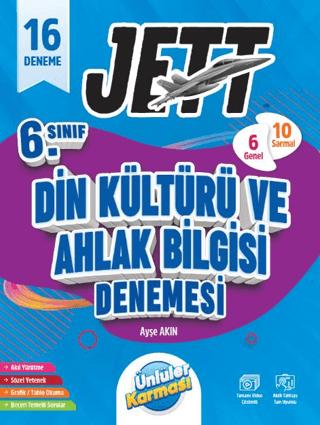 6. Sınıf Jett Din Kültürü ve Ahlak Bilgisi 16 Deneme | Ünlüler Karması (Ciltsiz) - Resim 1