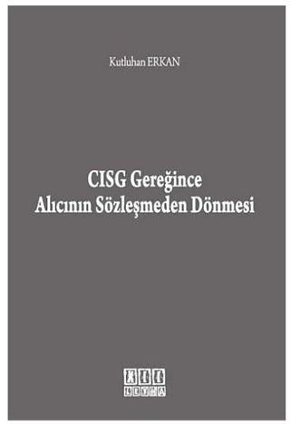 CISG Gereğince Alıcının Sözleşmeden Dönmesi | On İki Levha Yayınları (Ciltsiz) - Resim 1