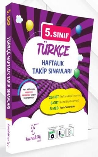 5. Sınıf Türkçe Haftalık Takip Sınavları | Karekök Yayıncılık (Ciltsiz) - Resim 1