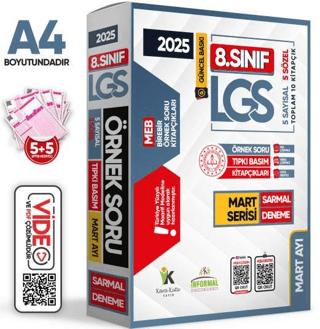 2025 8. Sınıf LGS Mart Ayı MEB Örnek Soru Tıpkı Basım 5li Sarmal Deneme Paketi Video/PDF Çözümlü