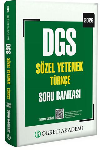 2026 DGS Sözel Yetenek Türkçe Tamamı Çözümlü Soru Bankası | Öğreti Akademi (Ciltsiz) - Resim 1