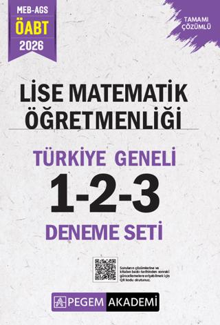 2026 MEB AGS ÖABT Lise Matematik Öğretmenliği Tamamı Çözümlü Türkiye Geneli 1-2-3 (3'lü Deneme Seti) | Pegem Akademi Yayıncılık (Ciltsiz) - Resim 1