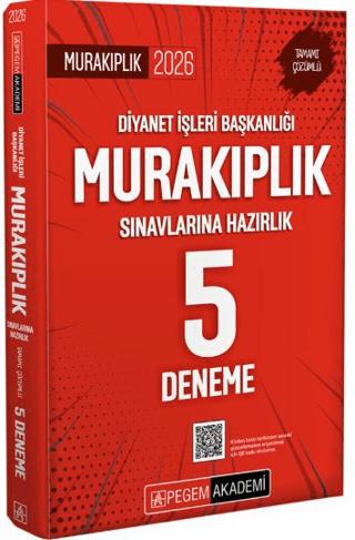 2026 Diyanet İşleri Başkanlığı Murakıplık Sınavlarına Hazırlık Tamamı Çözümlü 5 Deneme | Pegem Akademi Yayıncılık (Ciltsiz) - Resim 1