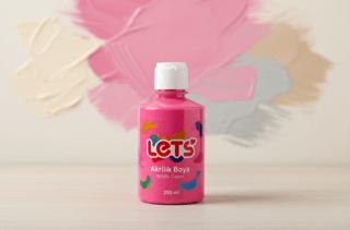 Let’s Akrilik Boya Pembe 250 ml | Lets - Resim 1