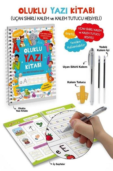 Oluklu Yazı Kitabı Anetil - Uçan Sihirli Kalem ve Kalem Tutucu Hediyeli 3+ Yaş | Bigkids Yayınları (İnce Kapak) - Resim 1
