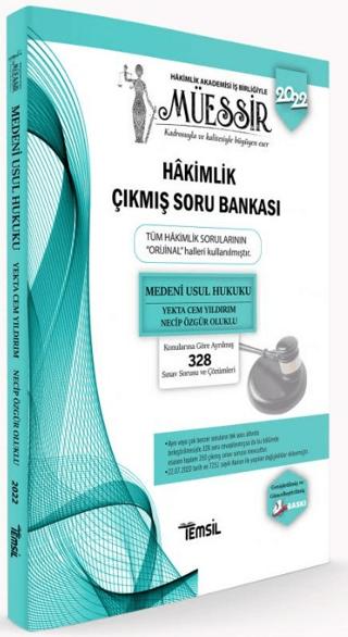 Müessir Medeni Usul Hukuku Hakimlik Çıkmış Soru Bankası | Temsil Kitap (Ciltsiz) - Resim 1