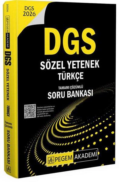 2026 DGS Sözel Yetenek Türkçe Tamamı Çözümlü Soru Bankası | Pegem Akademi Yayıncılık (İnce Kapak) - Resim 1