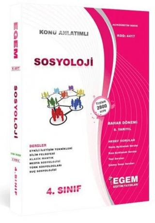 4. Sınıf Sosyoloji Bahar Dönemi Konu Anlatımlı Soru Bankası