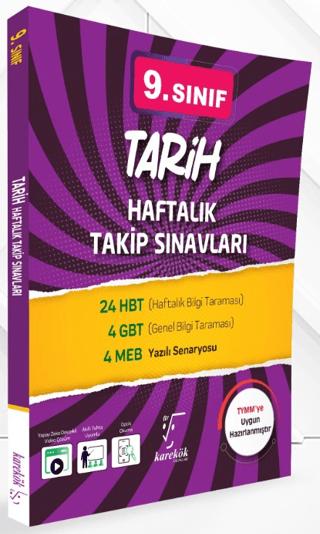 9. Sınıf Tarih Haftalık Takip Sınavları | Karekök Yayıncılık (Ciltsiz) - Resim 1