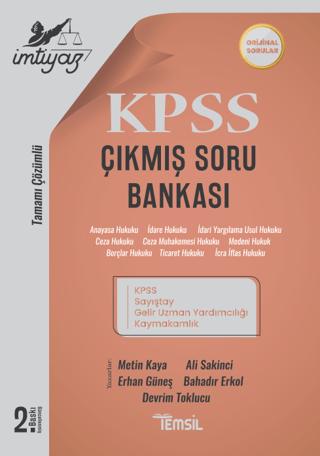 İmtiyaz KPSS ve Kurum Sınavları Çıkmış Soru Bankası | Temsil Kitap (Ciltsiz) - Resim 1