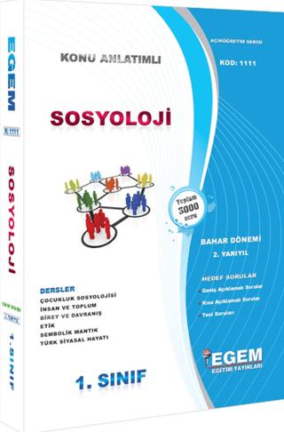 1. Sınıf Sosyoloji Konu Anlatımlı Soru Bankası (Bahar Dönemi)
