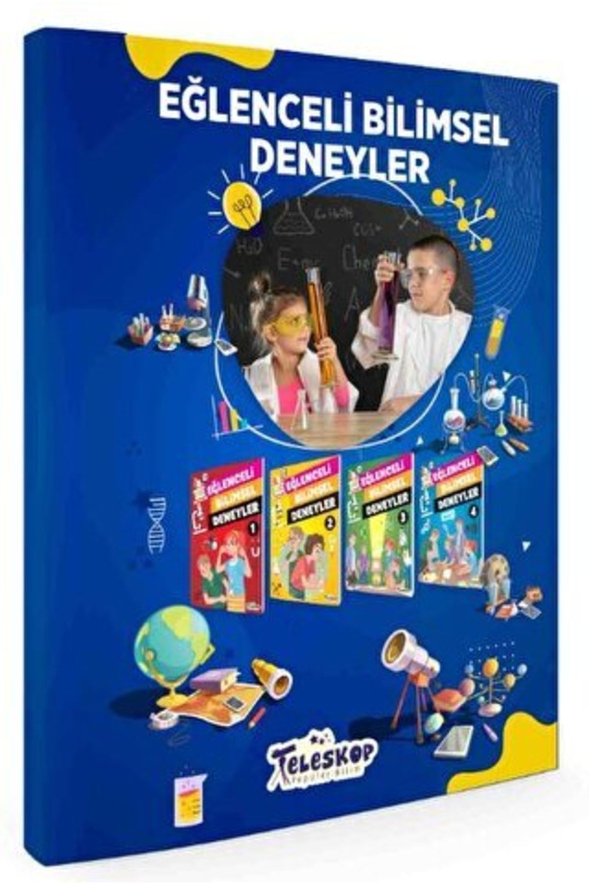 Eğlenceli Bilimsel Deneyler Serisi (4 Kitap) | Teleskop Popüler Bilim (Ciltsiz)