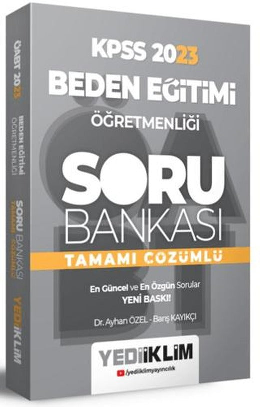 2023 ÖABT Beden Eğitimi Öğretmenliği Spor Kütüphanesi Tamamı Çözümlü Soru Bankası | Yediiklim Yayınları (Ciltsiz)