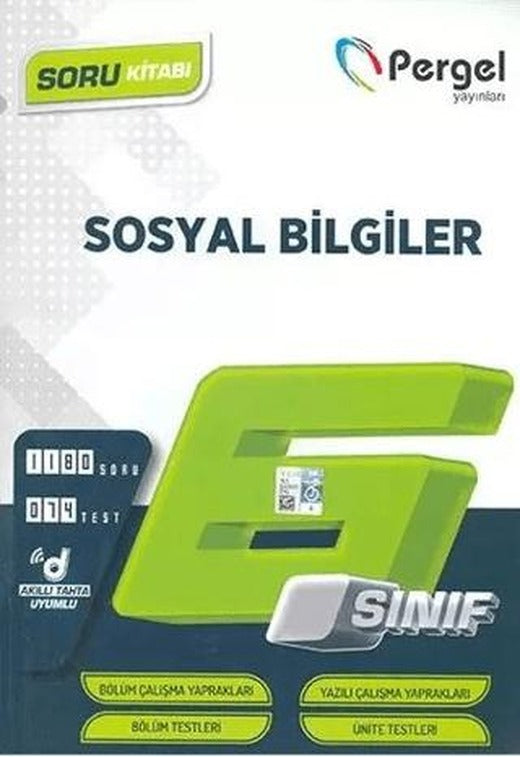 6. Sınıf 2022 Sosyal Bilgiler Soru Bankası Kitap | Pergel Yayınları (Ciltsiz)