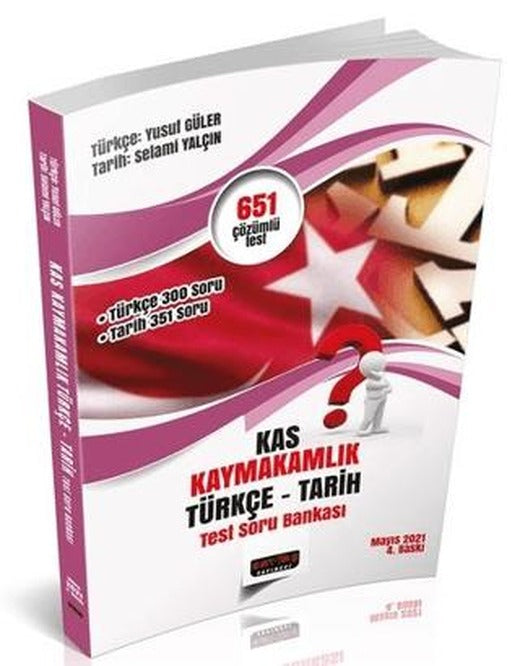Kaymakamlık Sınavı Türkçe-Tarih Test Soru Bankası | Savaş Yayınevi (Ciltsiz)
