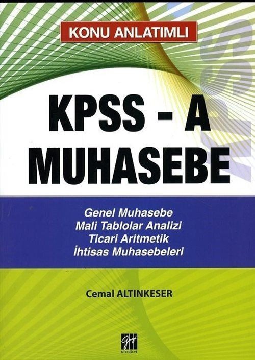 Konu Anlatımlı KPPS-A Muhasebe | Gazi Kitabevi (Ciltsiz)
