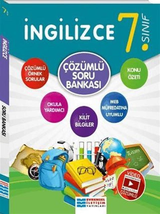 7. Sınıf İngilizce Video Çözümlü Soru Bankası | Evrensel İletişim Yayınları (Ciltsiz)