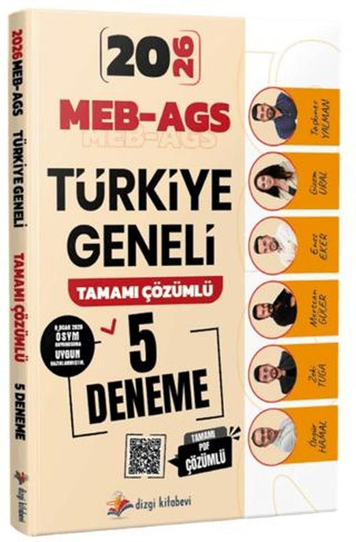 2026 MEB AGS Türkiye Geneli Tamamı PDF Çözümlü 5 Deneme Sınavı | Dizgi Kitap (Ciltsiz)