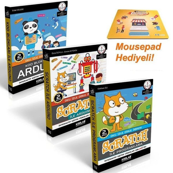 Scratch ile Kolay Programlama-3 Kitap Takım | Kodlab (İnce Kapak)
