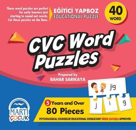 CVC Word Puzzles - Eğitici Yapboz | Martı Yayınları