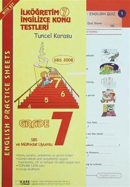 İlköğretim 7 İngilizce Konu Testleri (English Practice Sheets Grade 7) | KARE YAYINLARI (Ciltsiz)