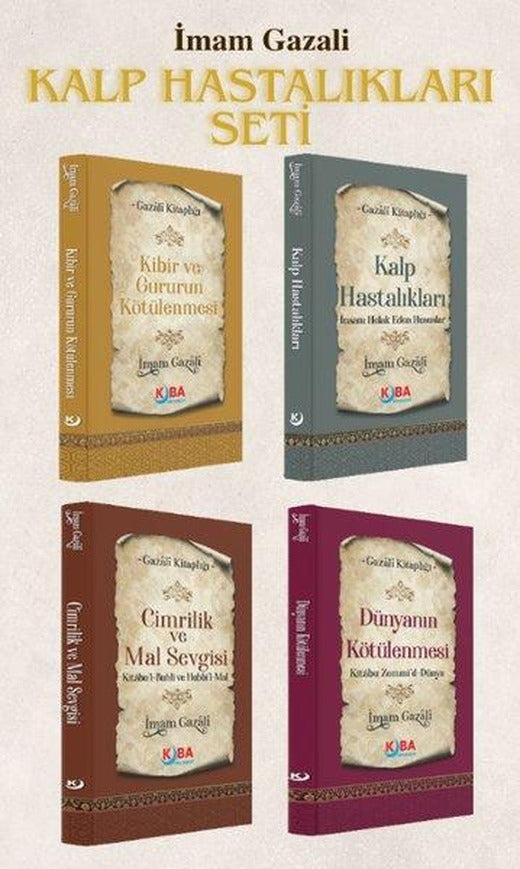 İmam Gazali Kalp Hastalıkları Seti - 4 Kitap Takım | Kuba Yayınları (İnce Kapak)