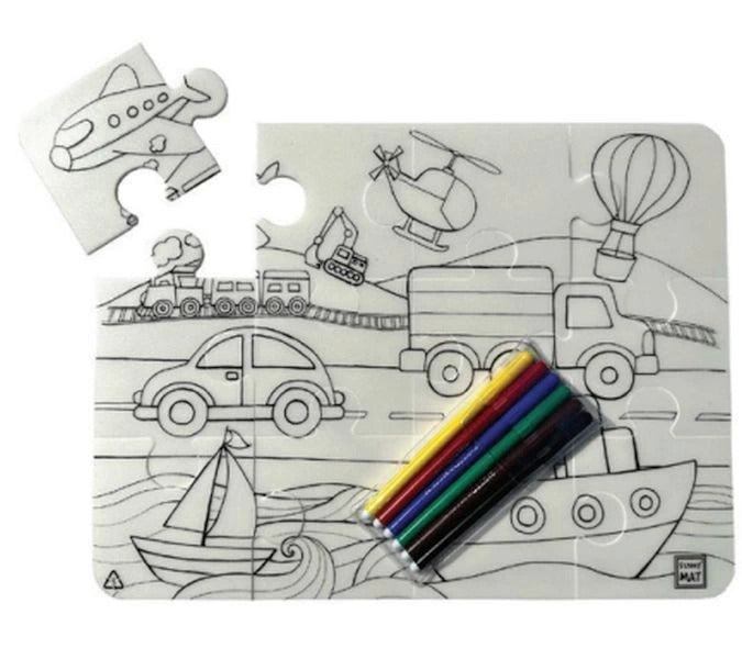 Funny Mat Washable Puzzle - Taşıtlar | Akademi Çocuk