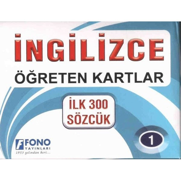 İngilizce Öğreten Kartlar 1-İlk 300 Sözcük | Fono Yayınları (İnce Kapak)