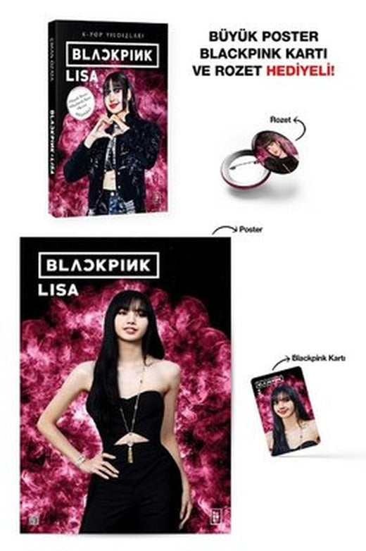 Blackpink Lisa: K - Pop Yıldızları - Büyük Poster Blackpink Kartı ve Rozet Hediyeli! | Parodi Yayınları (İnce Kapak)