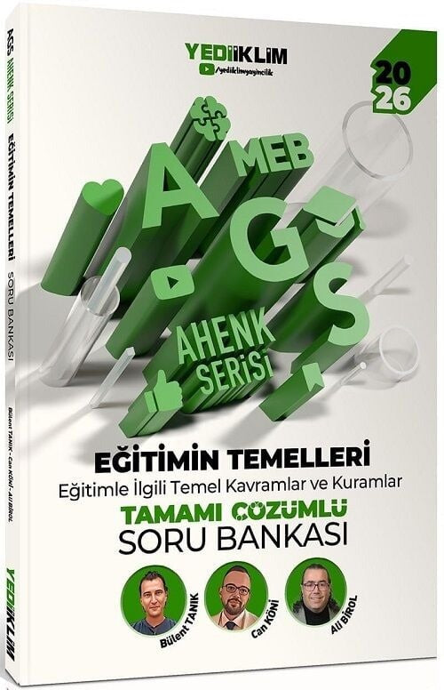 2026 MEB AGS Ahenk Serisi Eğitimin Temelleri Eğitimle İlgili Temel Kavramlar ve Kuramlar Tamamı Çözü | Yediiklim Yayınları (İnce Kapak)