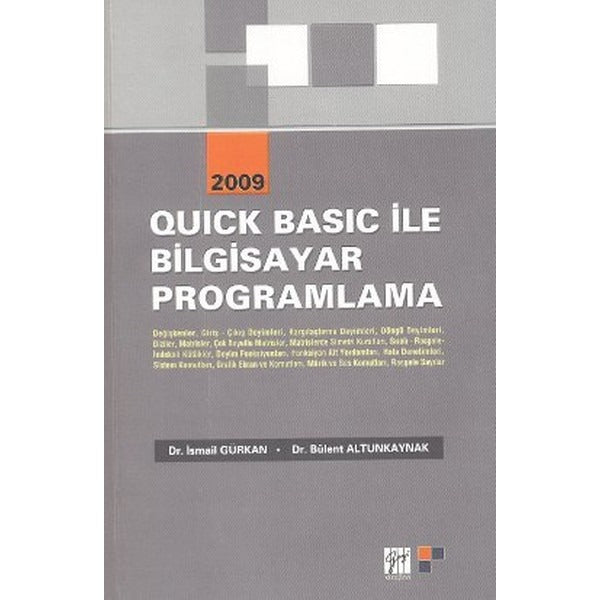Quick Basic ile Bilgisayar Programlama | Gazi Kitabevi (Ciltsiz)