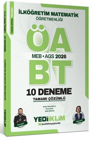 MEB AGS ÖABT 2026 İlköğretim Matematik Öğretmenliği Tamamı Çözümlü 10 Deneme | Yediiklim Yayınları (Ciltsiz) - Resim 1
