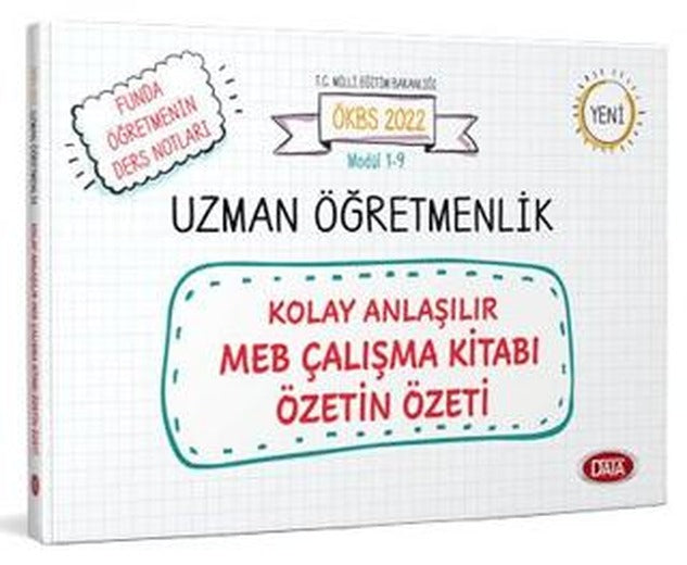 2022 ÖKBS Uzman Öğretmenlik Kolay Anlaşılır MEB Çalışma Kitabı Özetin Özeti | Data Yayınları (Ciltsiz)