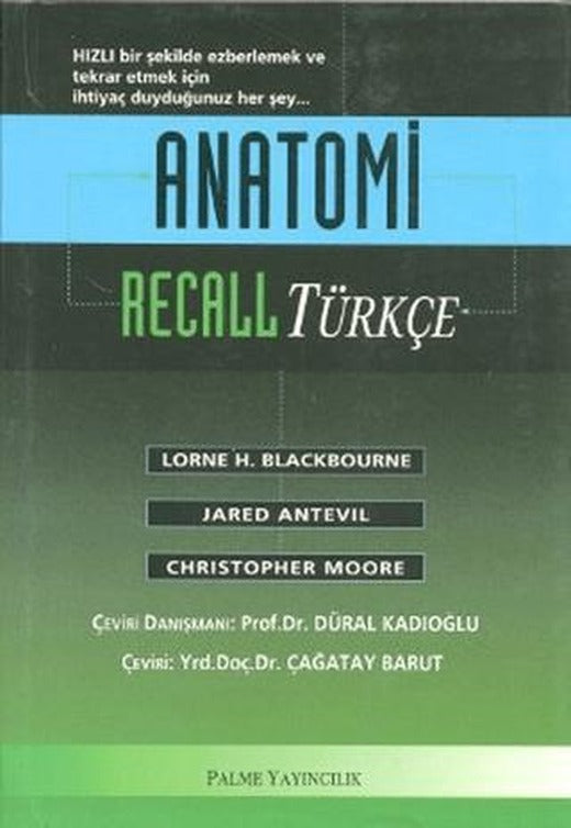 Anatomi Recall (Türkçe) | Palme Yayıncılık (Ciltsiz)