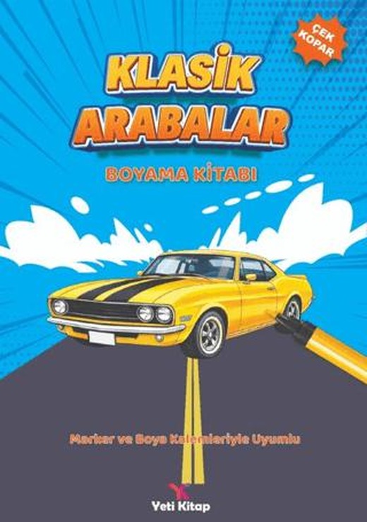 Klasik Arabalar Boyama Kitabı | Yeti Kitap (Ciltsiz)
