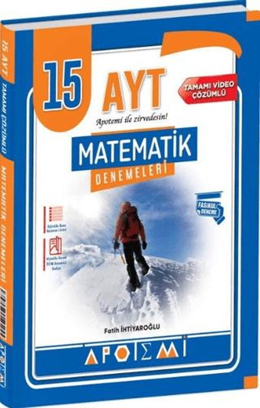 AYT Matematik 15 Çözümlü Deneme | Apotemi Yayınları (Ciltsiz)