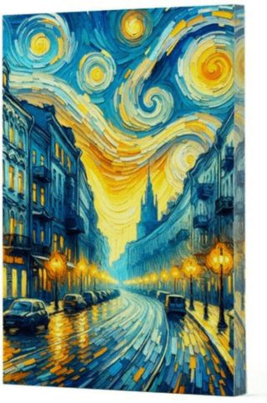 Van Gogh 6 - Sokak Çizgili Yan Boyamalı Defter | Vivago Art