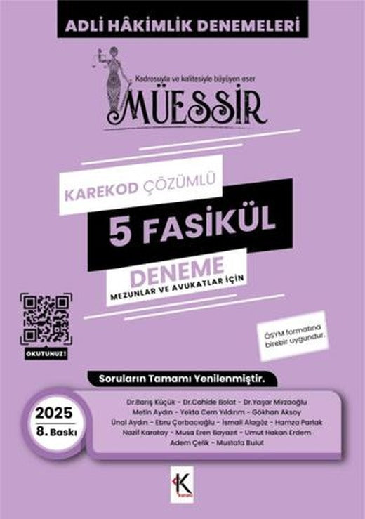 Müessir Adli Hakimlik Denemeleri - 2025 Karekod Çözümlü 5 Deneme