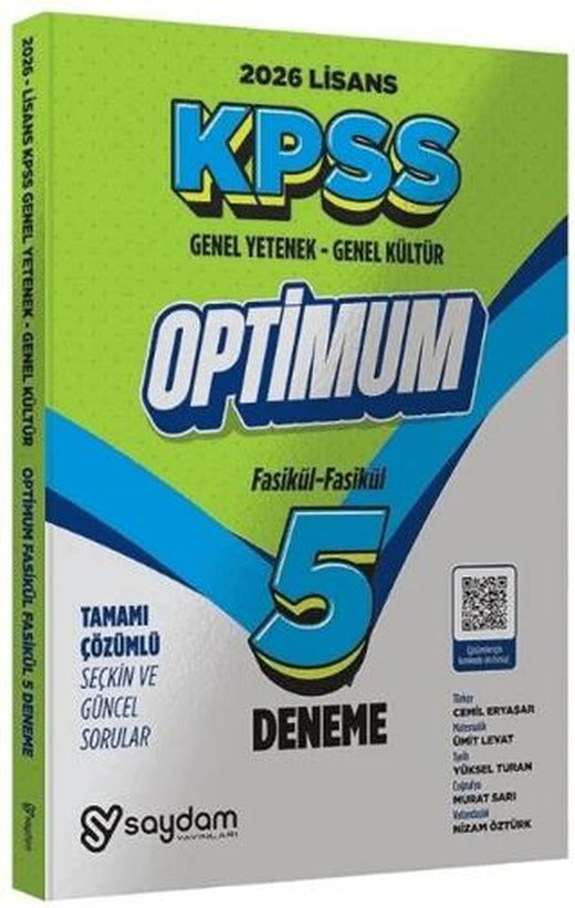 2026 KPSS Genel Yetenek Genel Kültür Lisans Optimum 5 Deneme Fasikül Çözümlü