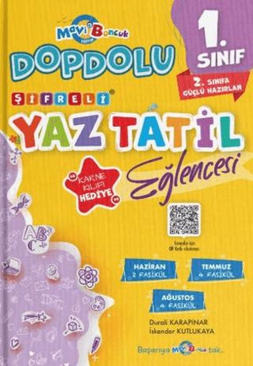 1. Sınıf Şifreli Yaz Tatil Eğlencesi | Mavi Boncuk Akademi (Ciltsiz)