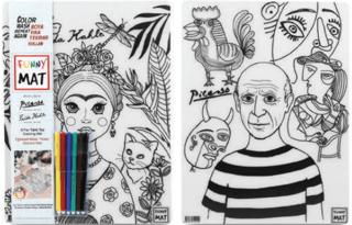 Funny Mat Pablo Picasso ve Frida Kahlo İkili Set - 6'lı Kalem Hediyeli | Akademi Çocuk - Resim 1